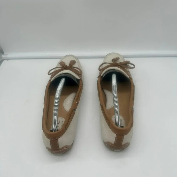 BOC Born Concept Alena Loafer Flat Shoe Women 10 White Leather Driving Moccasin - Picture 5 of 12